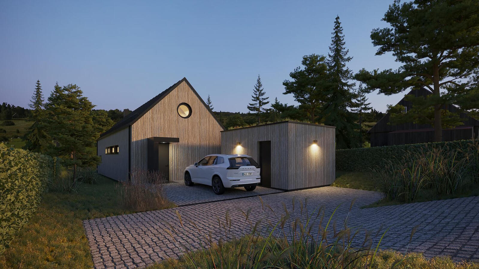 Newbuild house design - entrance view